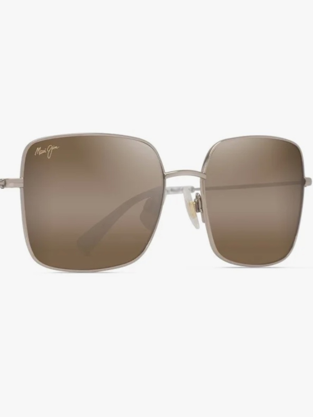 Maui Jim Women's Lipine Sunglasses - Shiny Light Gold Frame with Brown Lenses